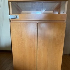 ガラスショーケース付き収納棚