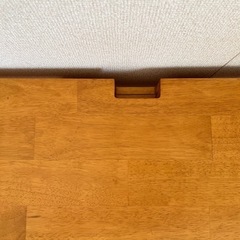 木製ワークデスク(ケーブル穴・電源タップ受け・引き出し付)の画像