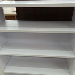 ☆ジモティ割あり☆ 本棚 ホワイト W100.5×D40×H85 クリーニング済み TC7278 (リユースのサカイ栃木) 栃木の収納家具《本棚 》の中古あげます・譲ります｜ジモティーで不用品の処分