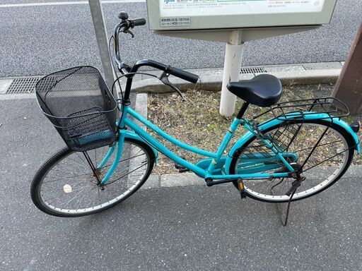 自転車No.110水色シティサイクル26インチママチャリ【リサイクルショップどりーむ荒田店】 (どりーむ荒田店)  鹿児島中央のその他の中古あげます・譲ります｜ジモティーで不用品の処分