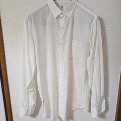 【美品】ユニクロ　ファインクロスシャツ　メンズLサイズ