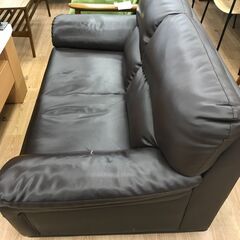 ☆ジモティ割あり☆ ソファー 黒 H63×D76×W200 クリーニング済み TJ5082 - 3人掛けソファ