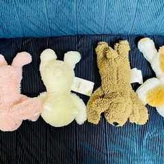 ニトリ　クタクタぬいぐるみ　4匹　犬　うさぎ　くまの画像