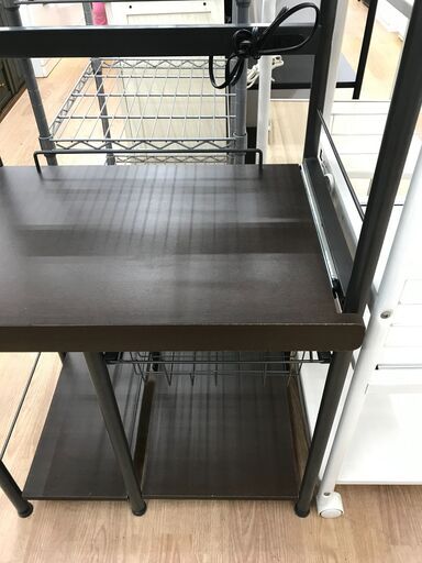 ☆ジモティ割あり☆ キッチンワゴンダークブラウン H101×W60×D42 クリーニング済み KJ8264 (リユースのサカイ) 春日部の収納家具《 食器棚、キッチン収納》の中古あげます・譲ります｜ジモティーで不用品の処分