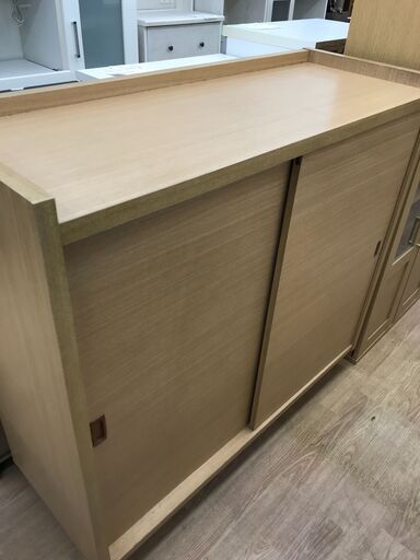 ☆ジモティ割あり☆収納棚ブラウン木製 H98×W105×D40 クリーニング済み KJ8266 (リユースのサカイ)  春日部の収納家具《棚、シェルフ》の中古あげます・譲ります｜ジモティーで不用品の処分