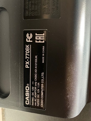 カシオ　CASIO 電子ピアノ　PX-770BK\n