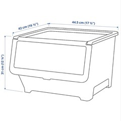 IKEA フィッラ 黒 収納ボックス 3個の画像