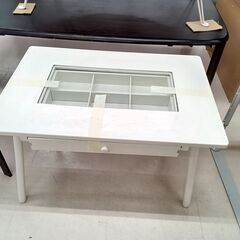★ジモティ割あり★  ローテーブル ホワイト W59.5×D40...