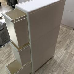 【松本市引き取り限定】分別引き出しステーション（３段）キャスター付きの画像