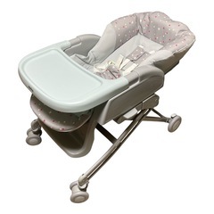美品アップリカハイローベッド&チェアユラリズム手動エアークッションプラス (ゆーご) 江北のベビー用品《ベビーラック、ベビーチェア》の中古あげます・ 譲ります｜ジモティーで不用品の処分