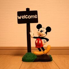 ミッキーマウス　置物　welcome　表示 　値下げ