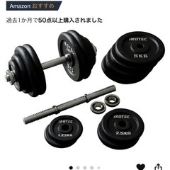 取引決定！【IROTEC(アイロテック)】アイアン ダンベル60KGセット（片手30kg×2個) 【スチールダンベル】筋トレ ベンチプレス 鉄アレー 鉄アレイ 可変式 トレーニング器具 の画像