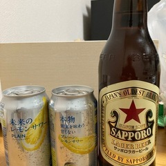 【レモン浮かぶ限定品】+ サッポロラガービール