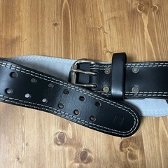 【取引確定】ゴールドジム(GOLD'S GYM)トレーニングレザーベルト G3368 BK Sサイズ　の画像