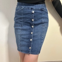 美品1回使用✨✨デニムタイトニットワンピ