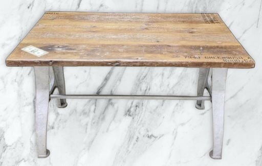 ワークテーブル(ヴィンテージ家具/無垢材/古材/鋳鉄脚)