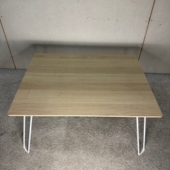 【346】木製四角形テーブル 中型　折りたたみ