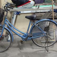 26インチ　自転車　ブルー　の画像