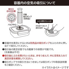 【ニトリ】真空にできる耐熱ガラス保存容器(370ml長方形) 3個SET✖️ 吸引用ポンプの画像