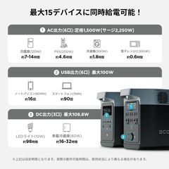 エコフローデルタ2 ポータブル電源の画像