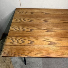 【327】木製ブラウン長方形ダイニングテーブルの画像