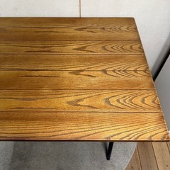 【327】木製ブラウン長方形ダイニングテーブルの画像