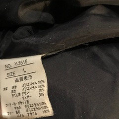 メンズ:ダウン70%ジャケット黒の画像