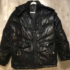 メンズ:ダウン70%ジャケット黒