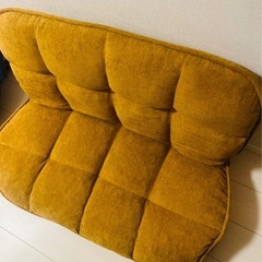 【ほぼ新品】定価9980円　座椅子　イエロー　1〜2人用の画像