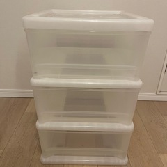 3段衣装ケース×2個の画像