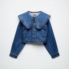 ZARA ピーターパンカラー　デニムジャケット