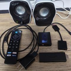 Amazon Fire stick TV 
3rd Gen　Amazonファイアースティック　第3世代　スピーカー　Ethernetコネクタ　セットの画像