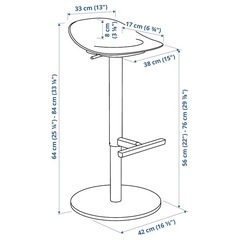 IKEA イケア JANINGE ヤニンゲ カウンターチェア ホワイト 2点セット の画像
