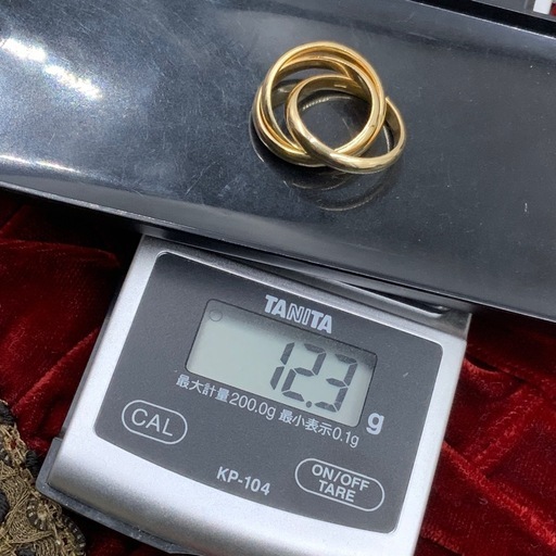 K18 トリニティリング　12.3g 約11号