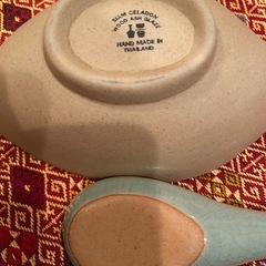 タイのセラドン焼き&レンゲセットの画像