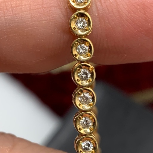 K18 テニスブレスレット　6.7g 1ct 約17cm