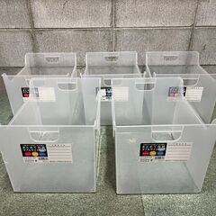 ナカバヤシ A4 ファイルボックス 5個セット 半透明 幅26cm×奥行33cm×高さ24.2cm の画像