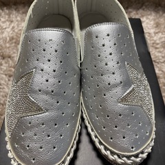 シルバーの星スリッポン