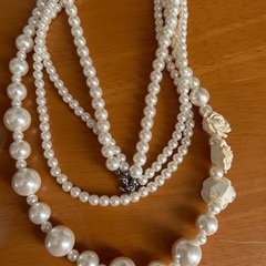 良品☆2連パールネックレス