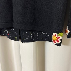 古着 ビンテージ 90s レトロ 花柄 刺繍 カーディガンの画像