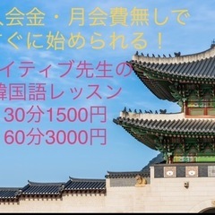 ネイティブ講師とマンツーマン韓国語レッスンの画像