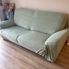 ニトリベージュ　ファブリックソファの画像