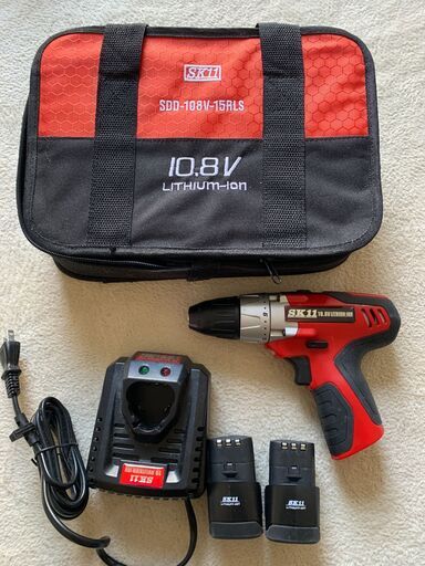 SK11(エスケー11) 10.8V 充電ドリルドライバー SDD-108V-15RLS バッテリー2個付き