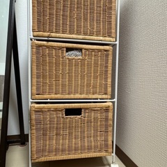 決まりました‼️籐の引き出し3段