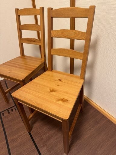 2脚セット イケア IKEA JOKKMOKK ヨックモック チェア (Ramuちゃん) 仙台の椅子《ダイニングチェア 》の中古あげます・譲ります｜ジモティーで不用品の処分
