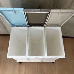 【美品】３連ゴミ箱セット　ごみ箱の画像
