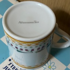 初投稿の半額以下‼️A/T アフタヌーンティー マグカップ 陶器製ストレイナー(茶漉し)&蓋付き 美品 の画像