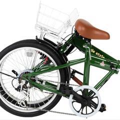 J575 ★未使用新品★折りたたみ自転車★シンプルスタイル★SS-M206BS★6段変速の画像