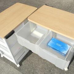 配達先決定🚚　無料配達します🚚子供部屋のおもちゃ整理に💖2個セット💖3段6引き出しチェスト💖63×奥行38×高さ67㎝💖衣装ケース💖の画像