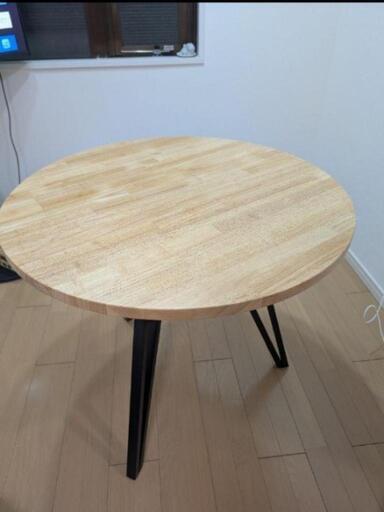 ナチュラルウッド 円形ダイニングテーブル（80cm）